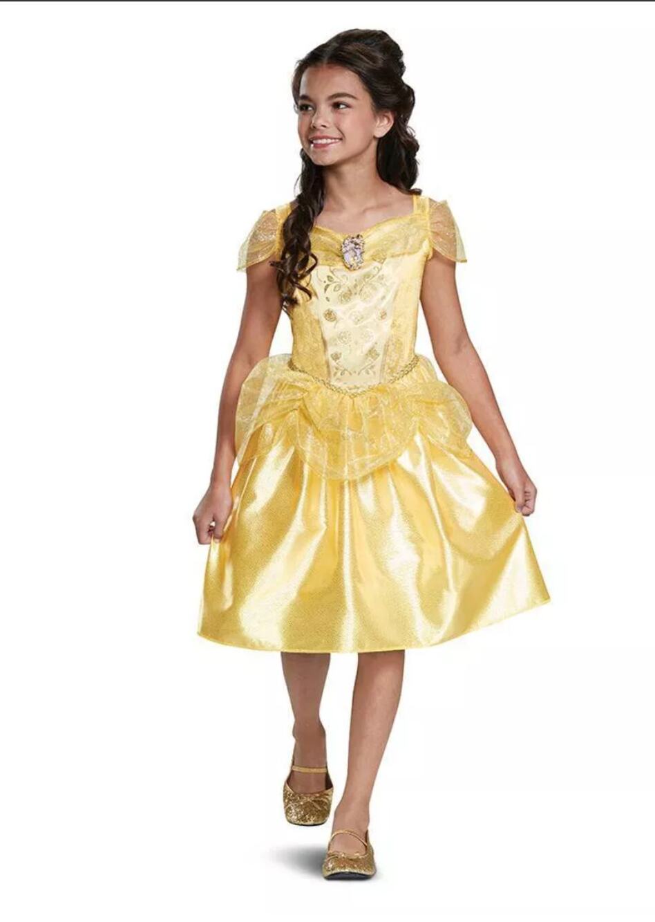 Disney Princess Belle Costume Toddler 2T Beauty Beast Yellow Dress Disguise NWT